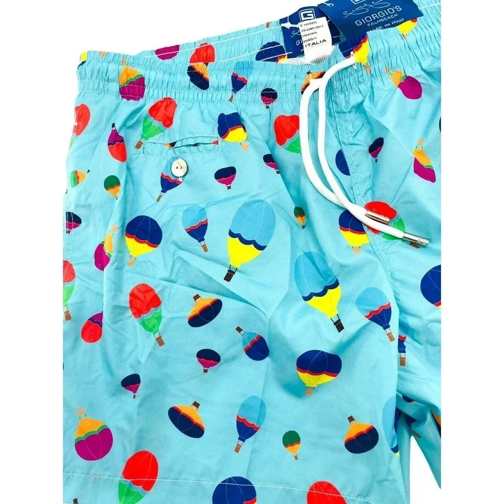 NEW Giorgio's of Palm Beach Men's Size XXL Blue Swim Trunks Italy